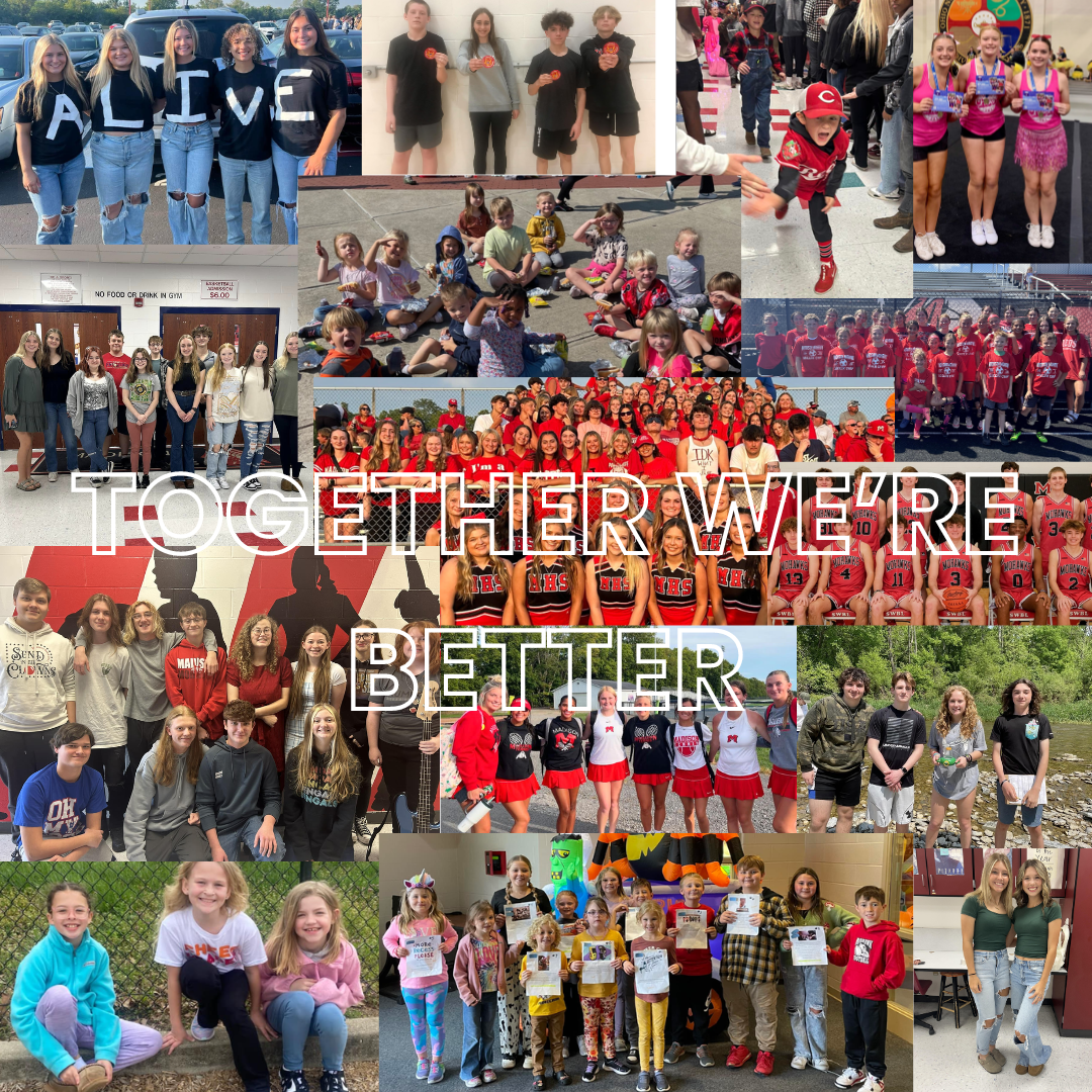 Collage of students with "Together We're Better"